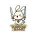 Glass Staff Dungeons and Bunnies Sticker Mehrfarbig