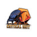 Glass Staff Critical Shit Sticker Orange