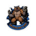Glass Staff Owlbear Don't Care Sticker Blau