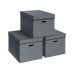 VON Aufbewahrungsbox Gross, 3 Stück, Grau VON Aufbewahrungsbox Gross, 3 Stück, Grau