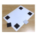 Berec Magnetplättchen 2 x 2 cm 100 Stück, Weiss-Schwarz