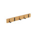 relaxdays Türgarderobe mit 5 Haken, Schwarz/Hellbraun