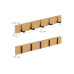 relaxdays Türgarderobe mit 5 Haken, Schwarz/Hellbraun