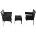 COCON Loungeset Brione, Schwarz/Weiss,  4 Sitzplätze