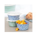 Koziol Schüssel Blomster Dot mit Deckel 250 ml, Blau