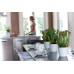 Elho Blumentopf Brussels Diamond rund 4.5 l, Weiss