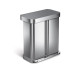 Simplehuman Abfalleimer Step Can 34+24 l Silber