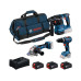 Bosch Professional Akku-Werkzeugset GSB + GWS + GBH + 3x 5.0 Ah