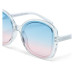 OKKIA Sonnenbrille Anna Transparent Clear, Blue Pink Lens