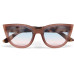 OKKIA Sonnenbrille Silvia Cat-Eye-Sonnenbrille transparent rosa