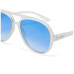 OKKIA Sonnenbrille Alessio Translucent Clear, Dark Blue Lens