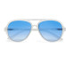 OKKIA Sonnenbrille Alessio Translucent Clear, Dark Blue Lens