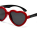 OKKIA Kinder-Sonnenbrille Heart 6-10 Jahre Black, Red