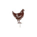 Esschert Design Dekofigur Huhn Gartenstecker Rostoptik Baustahl