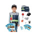 alldoro Polizei Rollenspiel-Set 9-teilig mit LED-Blaulicht und Sound