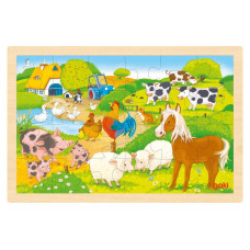Goki Einlegepuzzle Bauernhof/Zoo 30 x 20 cm Goki Einlegepuzzle Bauernhof/Zoo 30 x 20 cm