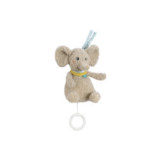 fehn Spieluhr Elefant, Plüsch, Beige, 20 cm