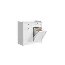 VASAGLE Kommode Landhausstil 40 x 80 cm, Weiss VASAGLE Kommode Landhausstil 40 x 80 cm, Weiss