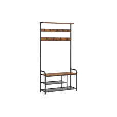 VASAGLE Garderobe mit Schuhregal 85 cm x 180.5 cm, Braun VASAGLE Garderobe mit Schuhregal 85 cm x 180.5 cm, Braun