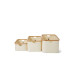 Lumaland Aufbewahrungsbox mit Deckel 3 Stück, Beige Lumaland Aufbewahrungsbox mit Deckel 3 Stück, Beige