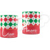 Bialetti Mug Italia Damier, 300 ml, 2 Tassen