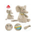 fehn Kuscheltier Bean Bag Elefant Plüsch / Velours, Beige, 14 cm