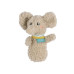 fehn Greifling Mini-Rassel Elefant, Grau, Plüsch / Velours, 12 cm