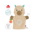 fehn Baby-Waschhandschuh Capybara, Beige / Braun, 25 cm