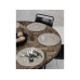 House Doctor Tischset Circle ⌀ 38 cm, Hellgrau, 4 Stück
