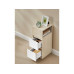 VASAGLE Nachttisch 25 x 62 cm, Weiss/Beige VASAGLE Nachttisch 25 x 62 cm, Weiss/Beige