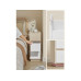 VASAGLE Nachttisch 25 x 62 cm, Weiss/Beige VASAGLE Nachttisch 25 x 62 cm, Weiss/Beige