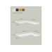 VASAGLE Eckregal 2er-Set Weiss,40 x 29 x 4 cm