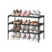 Songmics Schuhgestell mit 3 Ablagen 62.3 x 53.5 cm, Schwarz
