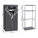 Songmics Stoffkleiderschrank mit Reissverschluss Grey