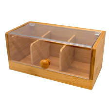 Nerthus Teebeutel-Box Transparent/Braun Nerthus Teebeutel-Box Transparent/Braun