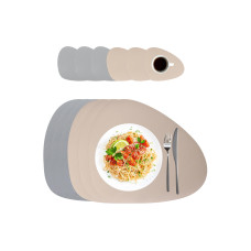 relaxdays Tischset Platzdeckchen 40 x 30 cm, Grau / Beige, 12-teilig relaxdays Tischset Platzdeckchen 40 x 30 cm, Grau / Beige, 12-teilig