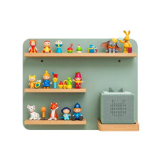 relaxdays Hörfigurenregal MDF / Holz, Grün / Hellbraun relaxdays Hörfigurenregal MDF / Holz, Grün / Hellbraun
