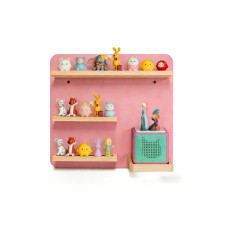 relaxdays Hörfigurenregal MDF / Holz, Rosa / Hellbraun relaxdays Hörfigurenregal MDF / Holz, Rosa / Hellbraun