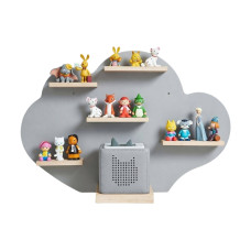 relaxdays Toniebox-Regal Wolke, MDF / Holz, Grau / Hellbraun relaxdays Toniebox-Regal Wolke, MDF / Holz, Grau / Hellbraun