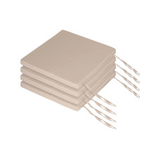 relaxdays Stuhlauflage 40 x 40 cm, Beige, 4 Stück relaxdays Stuhlauflage 40 x 40 cm, Beige, 4 Stück