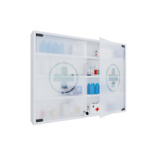 VCM Erste Hilfe Schrank Hustila L 60 x 80 x 10 cm, Weiss