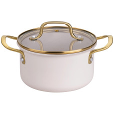 Fackelmann Kochtopf Signature 16 cm, Beige / Gold Fackelmann Kochtopf Signature 16 cm, Beige / Gold