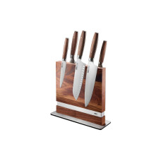 GEFU Messerblock Enno Silber/Braun, 22 x 9 cm GEFU Messerblock Enno Silber/Braun, 22 x 9 cm