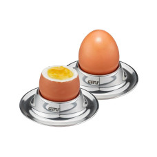 GEFU Eierbecher Ovo Silber, 2 Stück