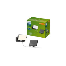 Philips Sicherheitslicht Solar Fyns, 8.7W, 3000 K, 1000 lm, Schwarz
