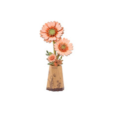 Rolife Bausatz Light Orange Gerbera 3D-Holzbausatz Gerbera mit Vase Rolife Bausatz Light Orange Gerbera 3D-Holzbausatz Gerbera mit Vase