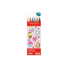 Caran d'Ache Filzstift Set Kawaii Fibralo Candy mit 6 Farben