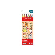 Caran d'Ache Filzstift Set Kawaii Fibralo Animals mit 6 Farben