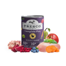 FRESCO Nassfutter Complete Plus Huhn mit Gemüse und Obst 800 g FRESCO Nassfutter Complete Plus Huhn mit Gemüse und Obst 800 g