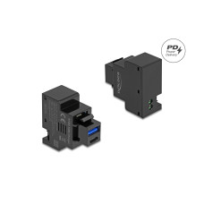 Delock Keystone-Modul 2 Pin Terminalblock zu USB Type-C – A Buchse